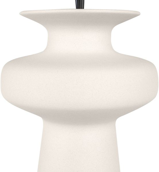 T1, Weiße Designer Tischlampe rund H 117 cm