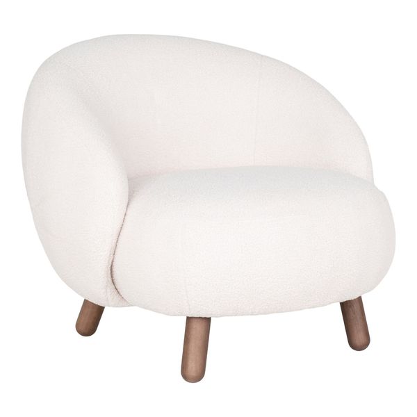 NORA, Sessel weißer Teddy Plüsch