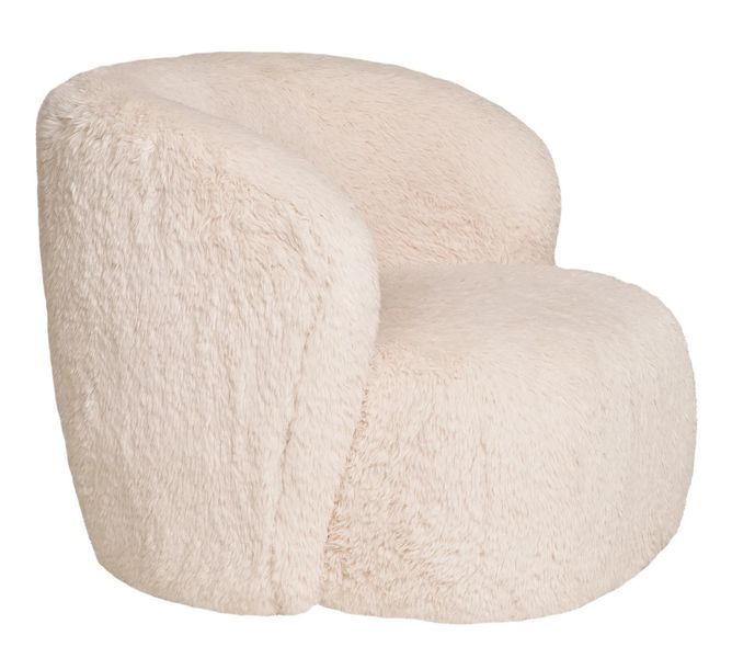 Weißer Sessel JUBI Kunstfell creme-weiß