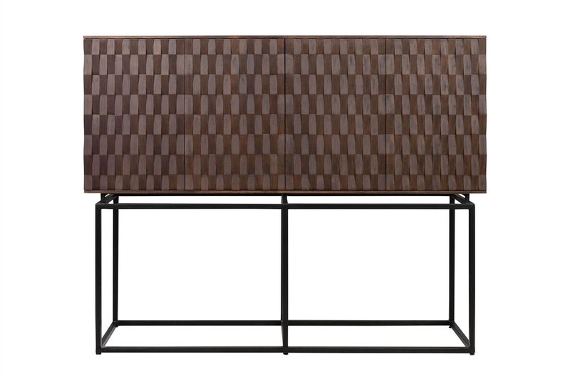 NALA, Hochbeiniger Wohnzimmerschrank H 119 cm, stylisches Highboard