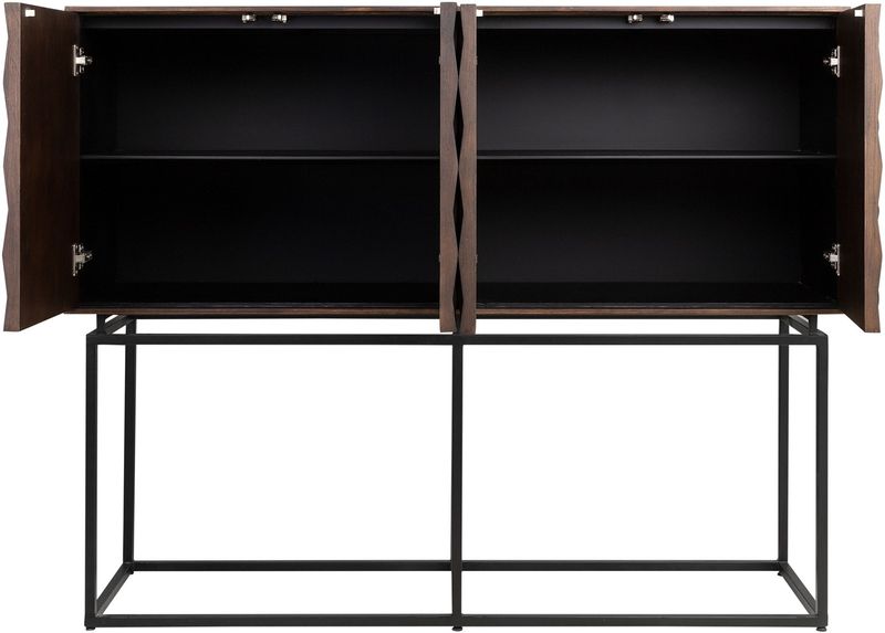 NALA, Hochbeiniger Wohnzimmerschrank H 119 cm, stylisches Highboard