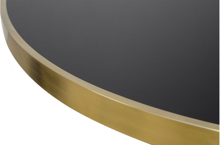 AIDA, Designer Esstisch rund schwarz-gold, Esszimmertisch