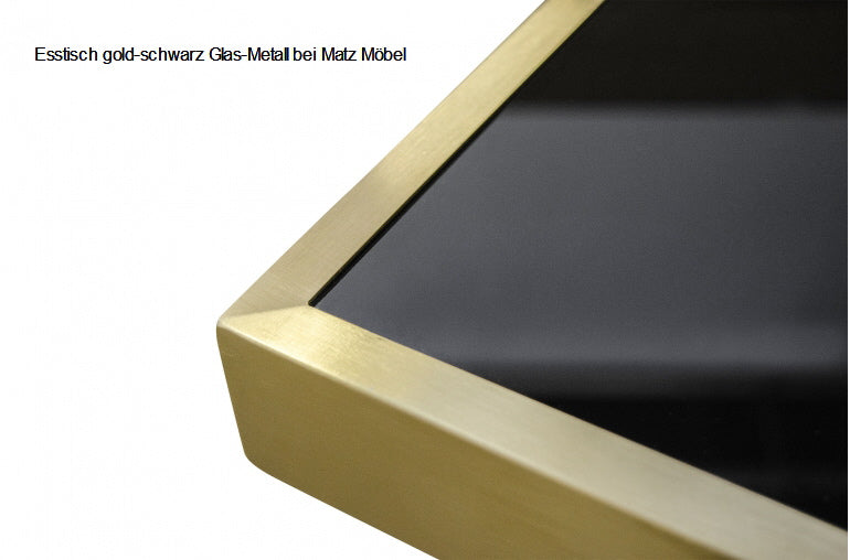 AIDA, Esstisch schwarz-gold quadratisch 120*120 cm