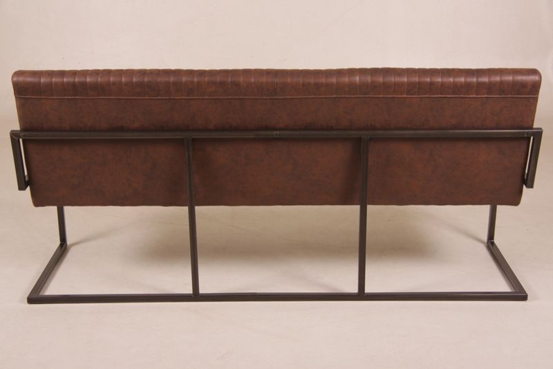 ANTON, Industriedesign Sitzbank 155 cm Microfaser Leder Look