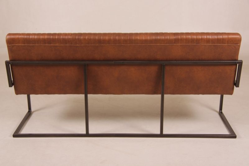 ANTON, Industriedesign Sitzbank 155 cm Microfaser Leder Look