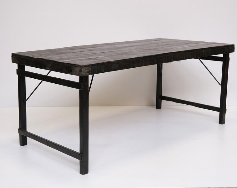 AVA, Esstisch altes Holz schwarz, schwarzer Altholztisch