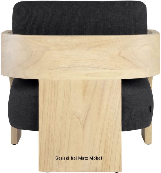 AVI, Sessel schwarzer Stoff & Holz