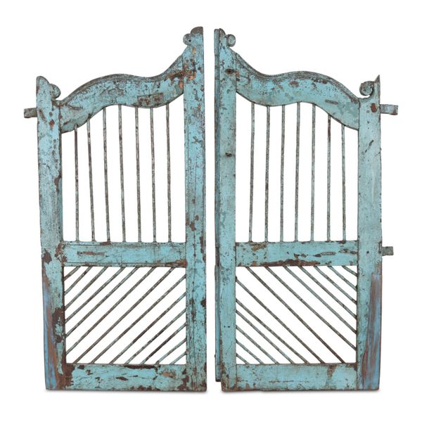 Alte Fensterläden antik blau H 100 cm EINZELSTÜCK-Set