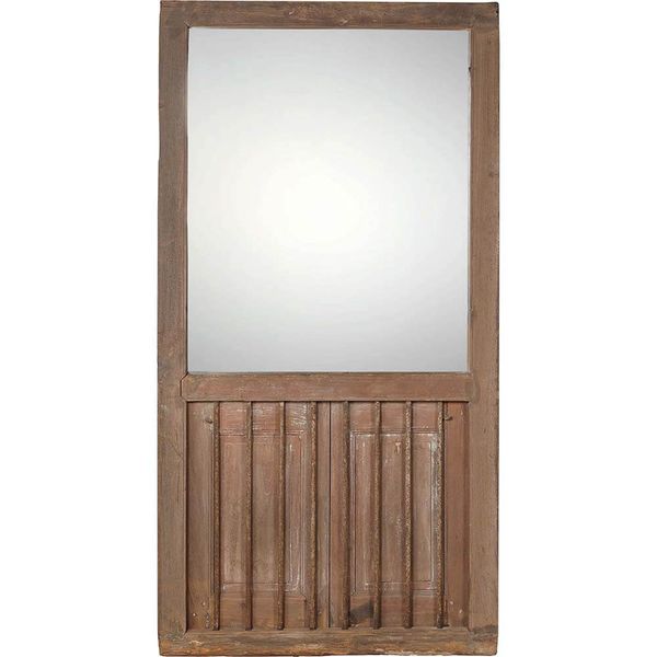 07, Alte Tür Altholz mit Spiegel, Dekoration