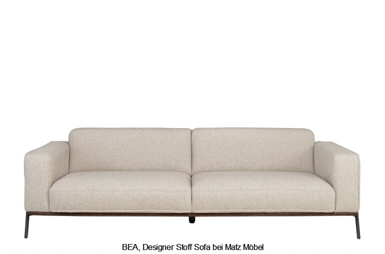 BEA, Designer Stoff Sofa hell beige