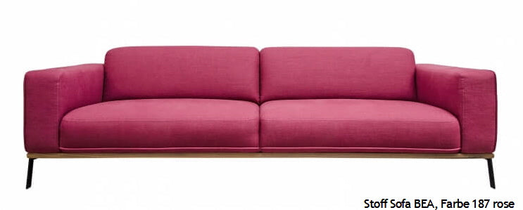 BEA, Designer Sofa 3 Sitzer Stoff viele Farben, Designermöbel im Wohnzimmer