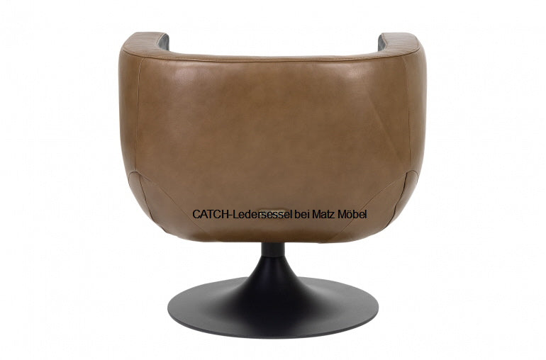 CATCH, Ledersessel braun schwarz