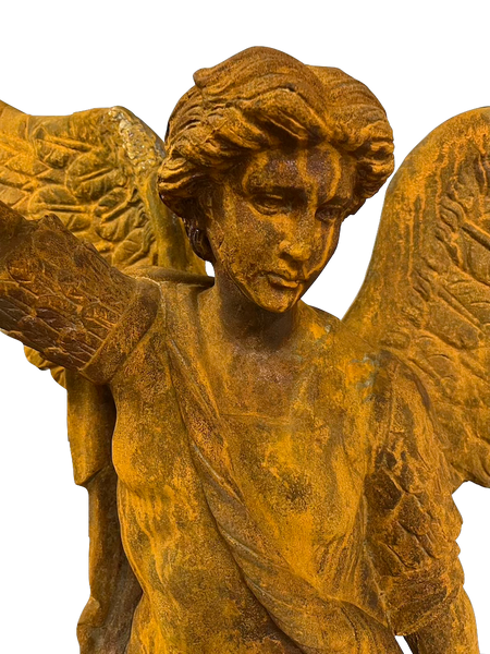 Gartenskulptur "Erzengel Michael aus Gusseisen" H 155 cm