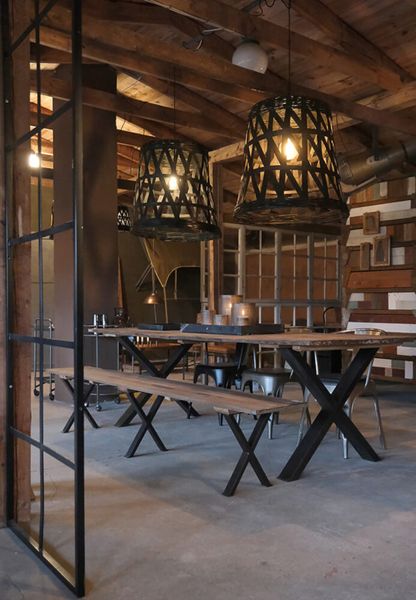 SANDY, Recyclingholz Esstisch 250 cm im Industriedesign