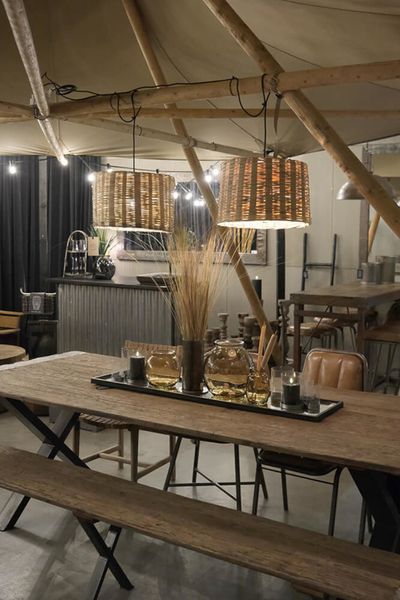 SANDY, Recyclingholz Esstisch 250 cm im Industriedesign
