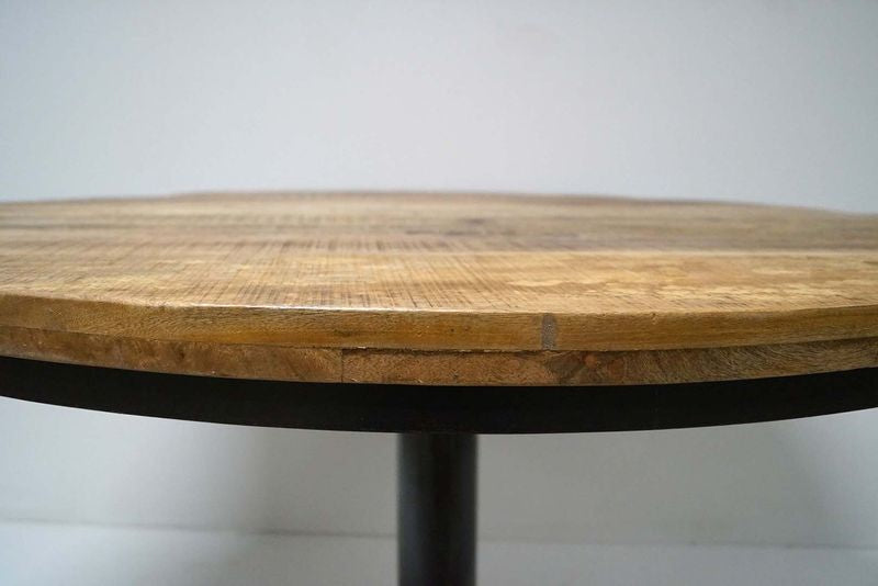 Esstisch ANJA rund 120 cm natur industrial Holz Metall