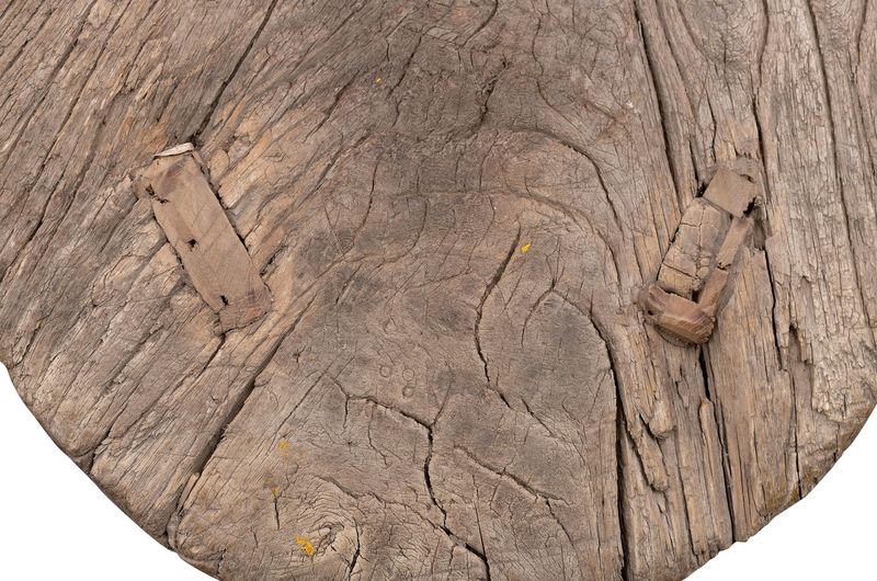 FANNY, Altholz Hocker rund, kleiner Tisch
