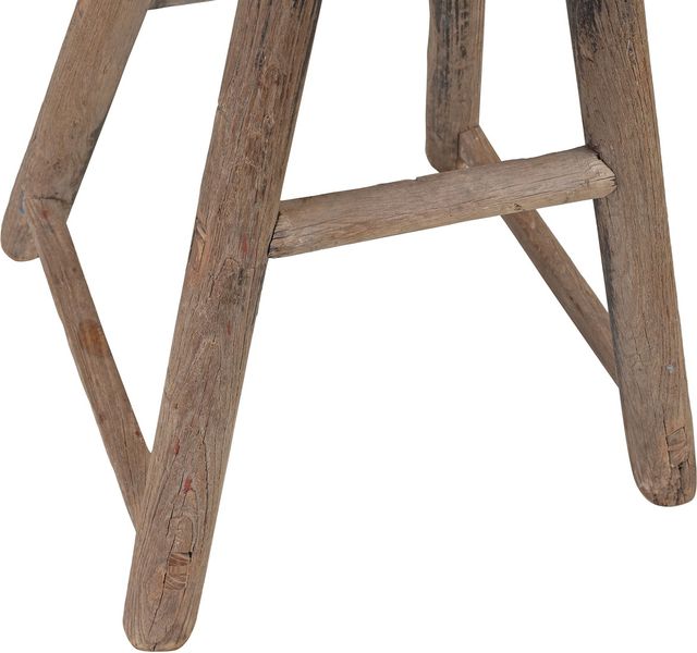 FANNY, Altholz Hocker rund, kleiner Tisch