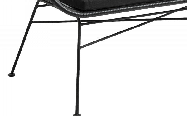GABI, Gartenbank 2 Sitzer Polyrattan schwarz