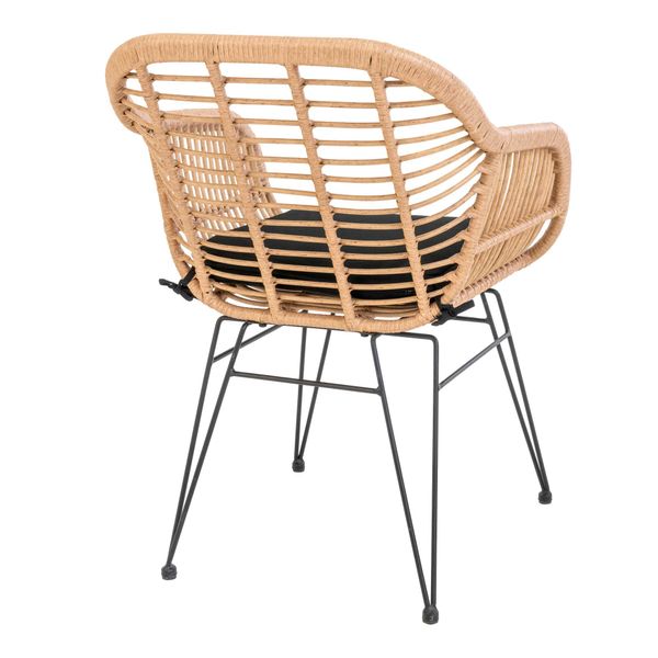 Gartenstuhl GABI 2 Stück hell Polyrattan