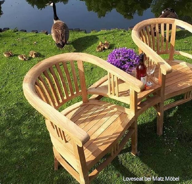 STINE, Holz Gartenbank Loveseat