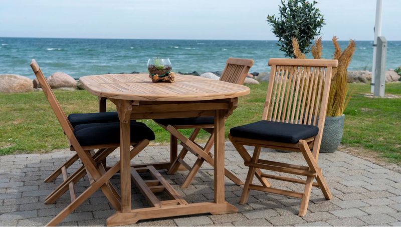 Gartentisch IKE oval Holz L 180 auf 240 cm ausziehbar
