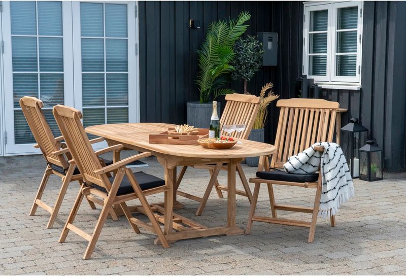 Gartentisch IKE oval Holz L 180 auf 240 cm ausziehbar
