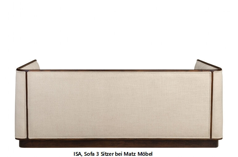 ISA, Sofa beige 3 Sitzer, Designer Couch