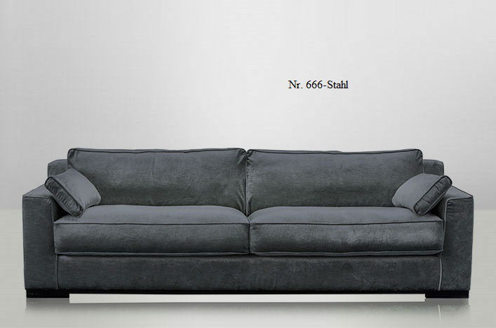 JOSUA, Designer Sofa Samt 4 Sitzer viele Farben