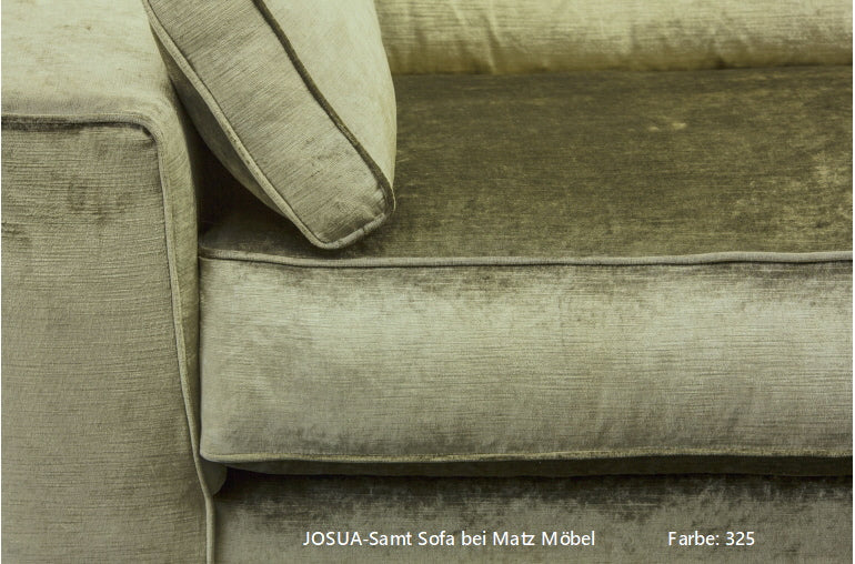 JOSUA, Designer Samt Sofa 4 Sitzer viele Farben