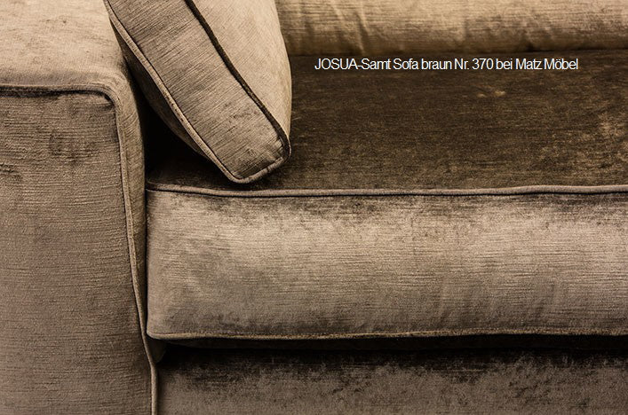 JOSUA, Designer Samt Sofa 4 Sitzer viele Farben