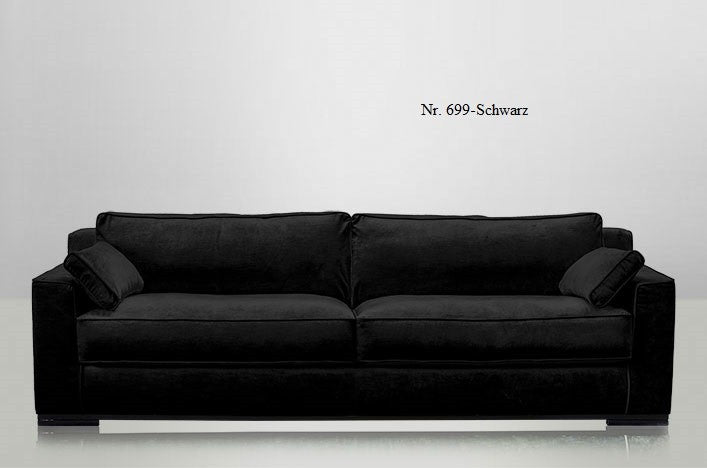 JOSUA, Couch Samt 4 Sitzer, Designer Samtsofa