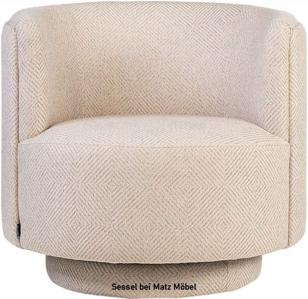KIM, Sessel creme weiß, Designer Drehsessel