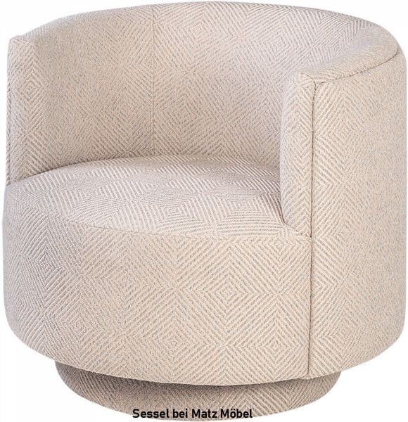 KIM, Sessel creme weiß, Designer Drehsessel