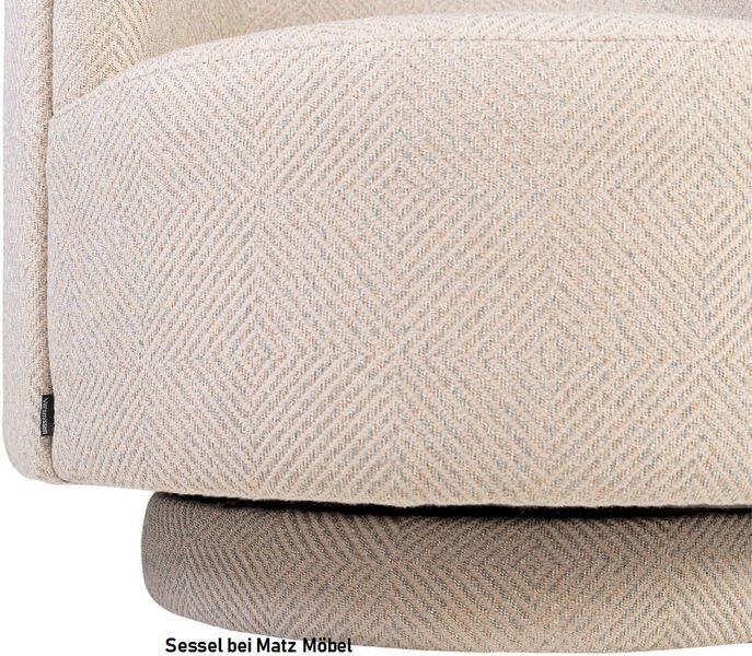 KIM, Sessel creme weiß, Designer Drehsessel