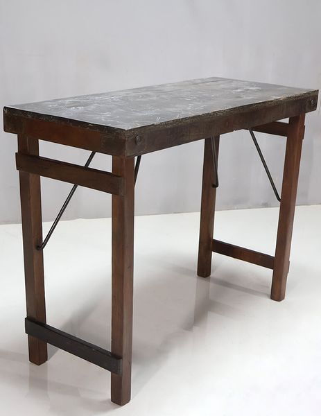 AJA, Alter Konsolentisch B 100 cm Upcycling altes Holz, Klapptisch