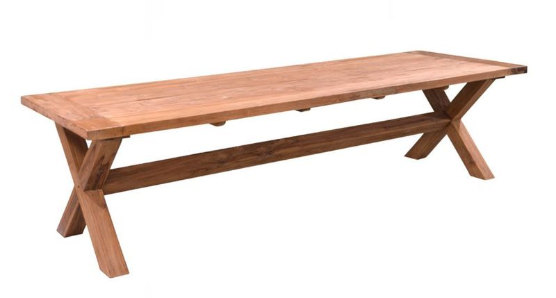 LIV, Gartentisch 240 cm Massivholz Landhausstil