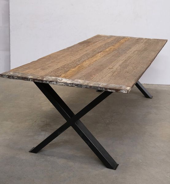 SANDY, Recyclingholz Esstisch 250 cm im Industriedesign