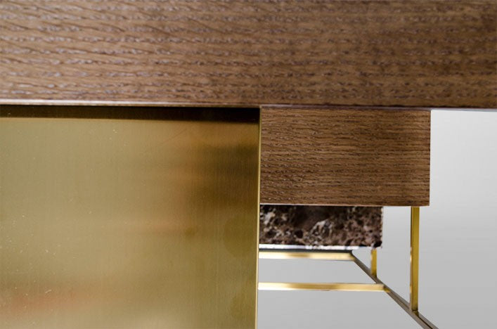 LIMA, Beistelltisch Marmor schwarz oder gold