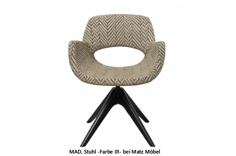 MAD, Designer Stuhl Stoff Fischgrätmuster