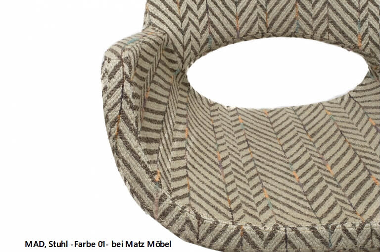 MAD, Designer Stuhl Stoff Fischgrätmuster
