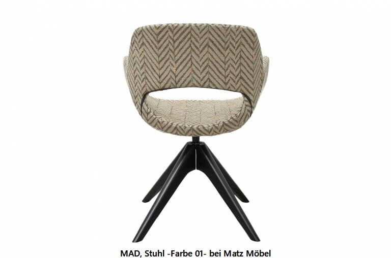 MAD, Designer Stuhl Stoff Fischgrätmuster