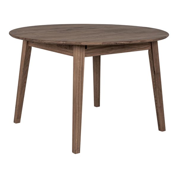 MIA, Landhaus Esstisch rund D 118 bis 158 cm, Ausziehtisch dunkle Eiche