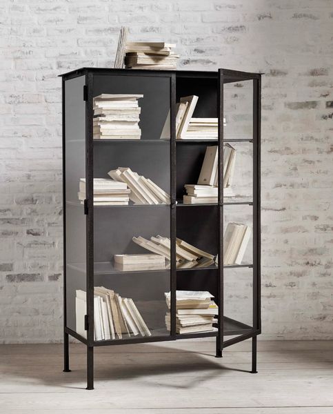 Vitrine Metall H 153 cm Industriedesign