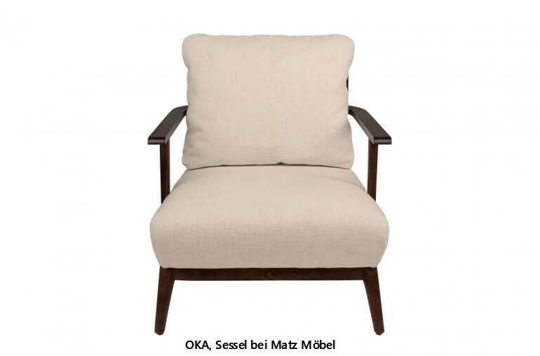 OKA, Designer Sessel Stoff beige