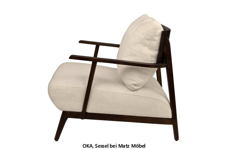 OKA, Designer Sessel Stoff beige