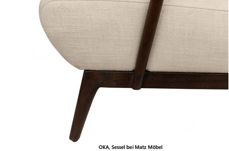 OKA, Designer Sessel Stoff beige