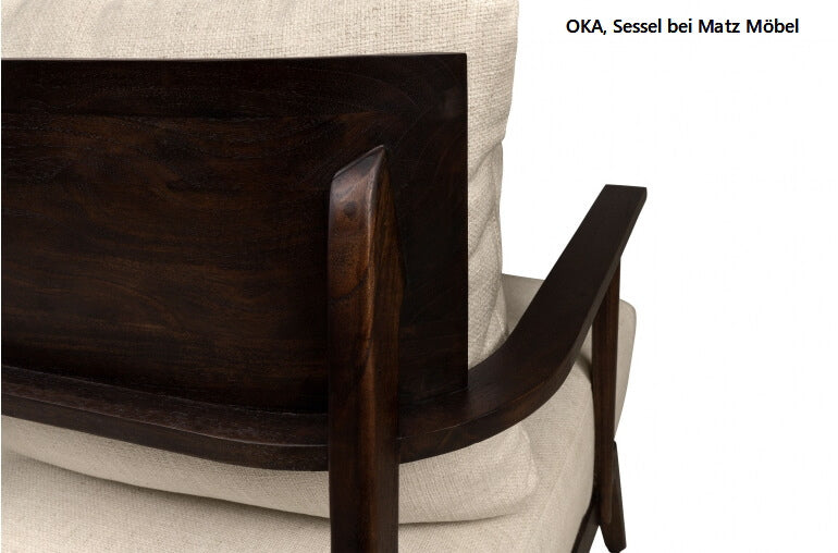 OKA, Designer Sessel Stoff beige