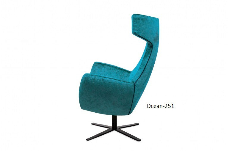 JOSUA, Designer Egg Chair Ohrensessel Samt rot oder blaue Farben