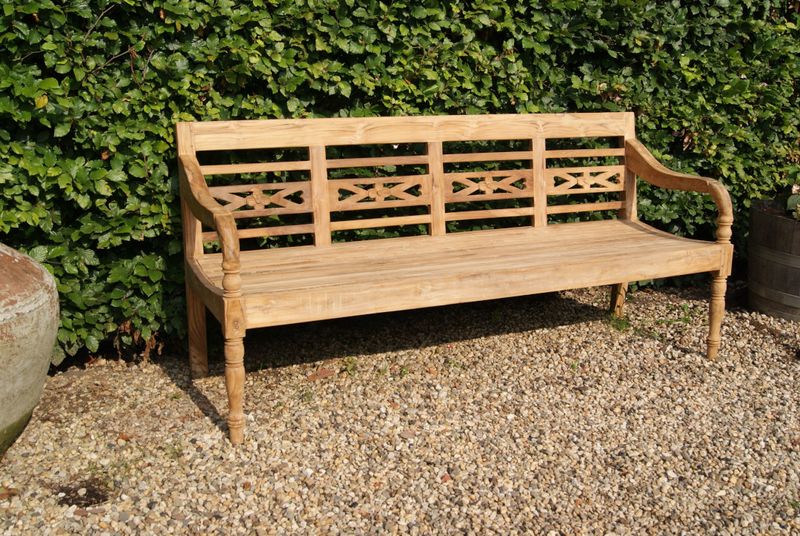 PARI, Gartenbank 190 cm Holz Landhausstil